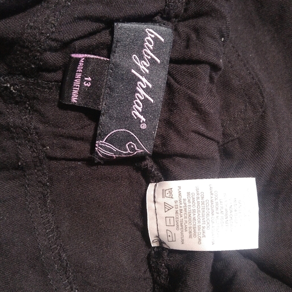 ⚡️SALE⚡️Baby Phat Black Jogger Style Trouser w/Gold Chain - Picture 6 of 8